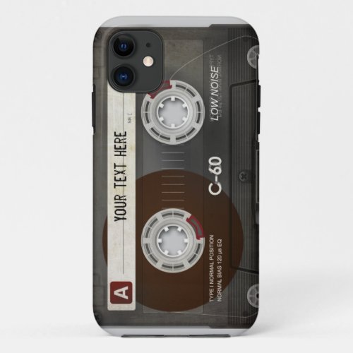 Retro Compact Audio Cassette  DJ Best Gifts iPhone 11 Case