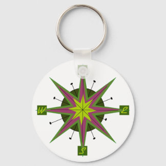 Retro Compass Design Key Chain