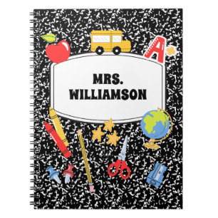 Retro Composition Notebook Back to School