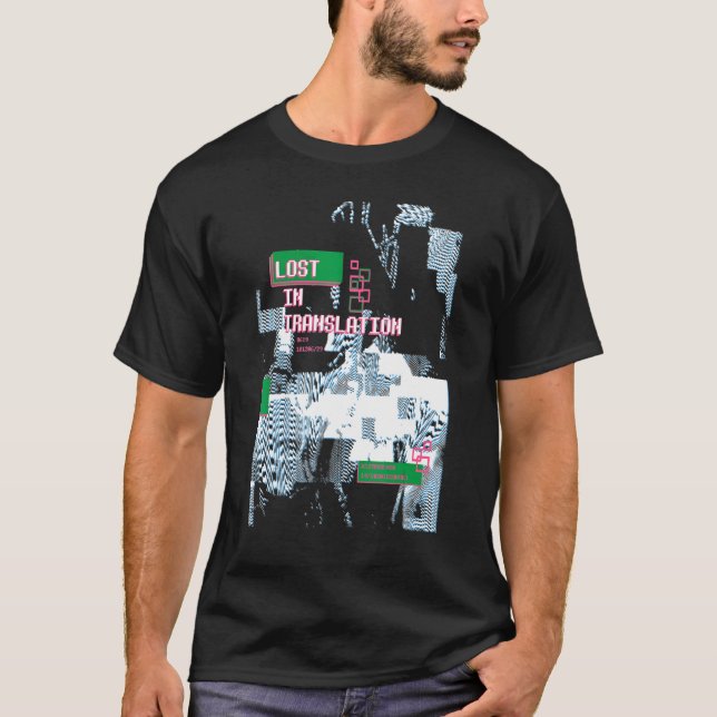 Retro Computer Glitch Geek Programmer Nerd Error T T-Shirt (Front)