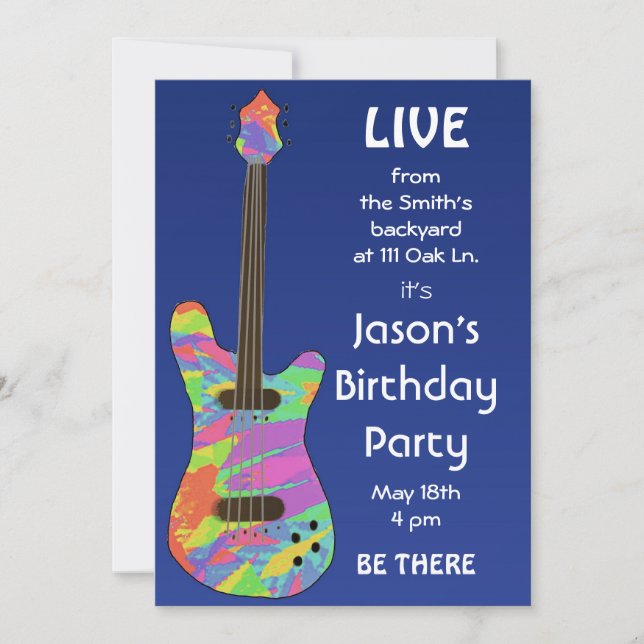 Retro Concert Poster Customizable Invitation (Front)