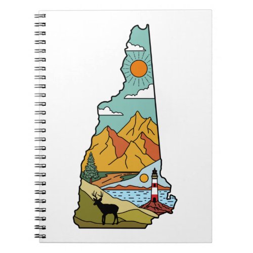 Retro Concord New Hampshire White Mountain Notebook