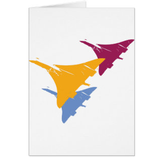 Retro Concorde Jet Airplane Aviation Flight Design Cards