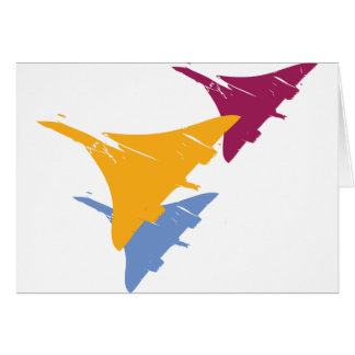 Retro Concorde Jet Airplane Aviation Flight Design Cards