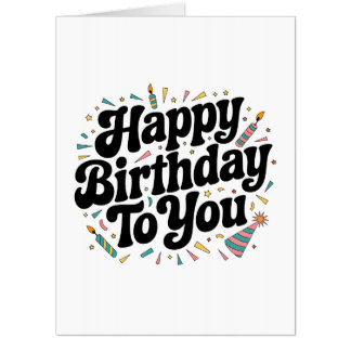 Retro Confetti Birthday Card