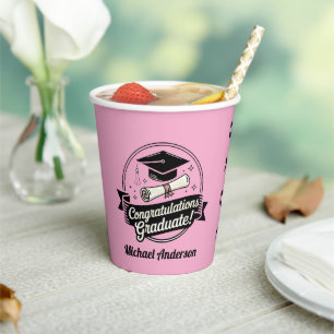 Retro Congratulations Graduate Class of 2026  Paper Cups