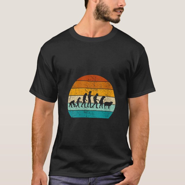 Retro Conspiracy Theorist Human Evolution Wake up  T-Shirt (Front)
