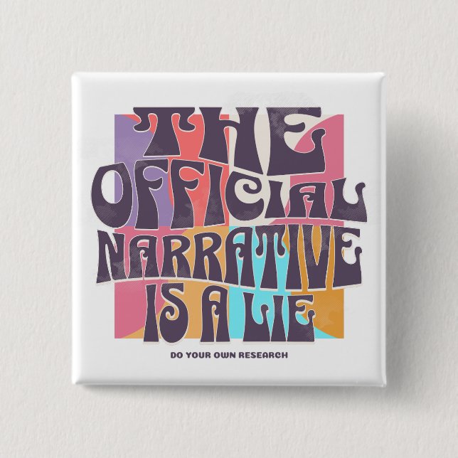 Retro Conspiracy Theory Button (Front)