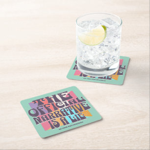 Retro Conspiracy Theory Square Paper Coaster