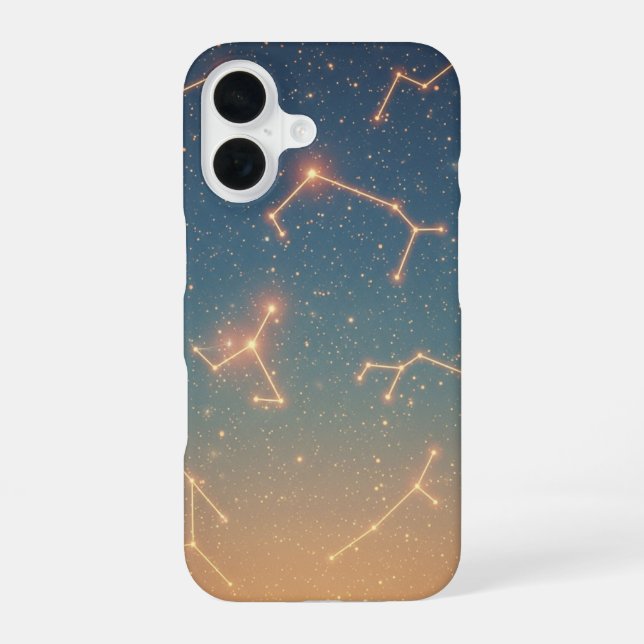 Retro Constellation Map iPhone Case (Back)