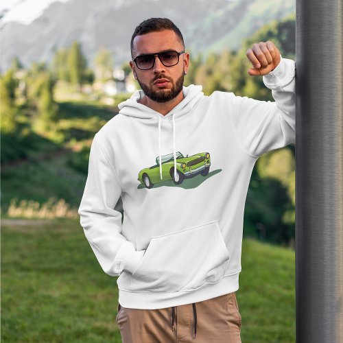 Retro Convertible Green Car Hoodie