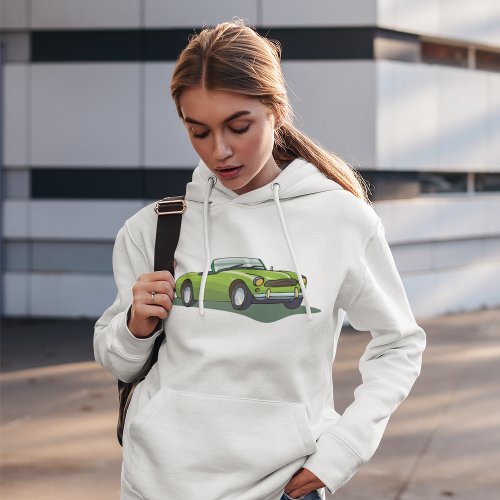 Retro Convertible Green Car Hoodie