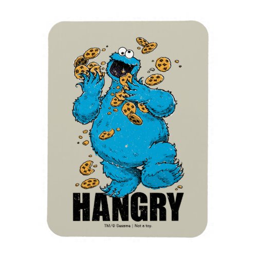 Retro Cookie Monster  Hangry Magnet