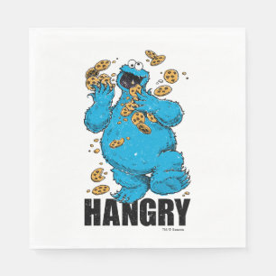 Retro Cookie Monster Hangry Napkins