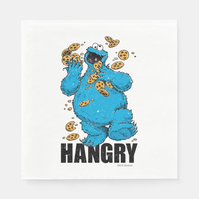 Retro Cookie Monster | Hangry Napkins (Front)