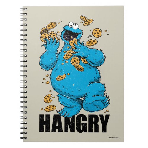 Retro Cookie Monster  Hangry Notebook