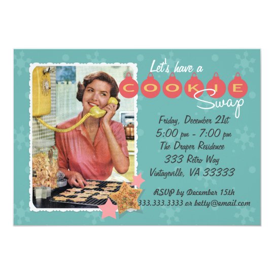 Retro Holiday Party Invitations 9