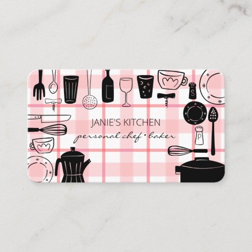 Retro Cooking Utensils Business Card