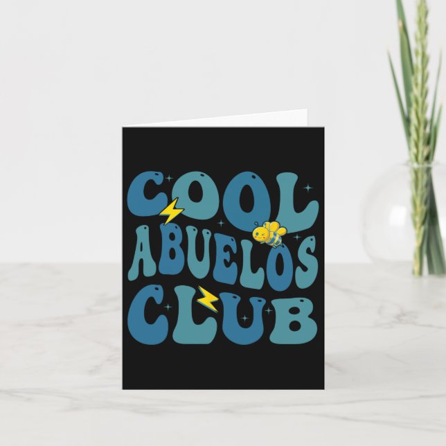 Retro Cool Abuelos Club Fathers Day New Grandpa  Card (Front)