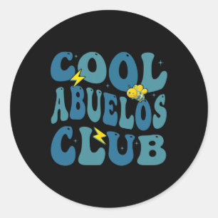 Retro Cool Abuelos Club Fathers Day New Grandpa Classic Round Sticker