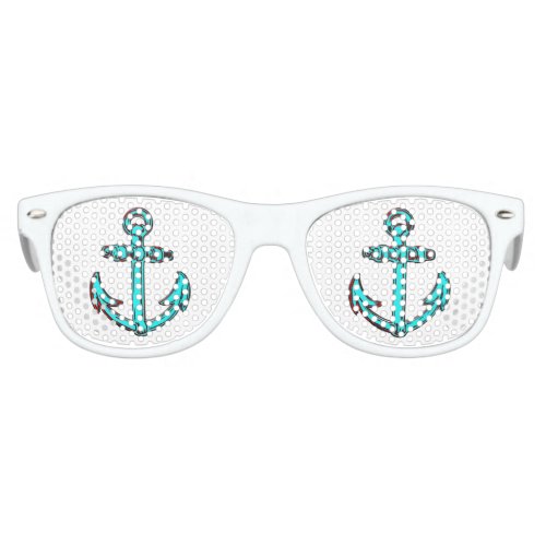 Retro cool anchor beach party sunglasses