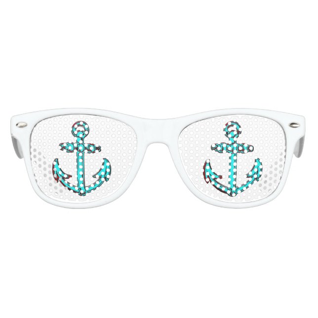 Retro cool anchor beach party sunglasses (Front)