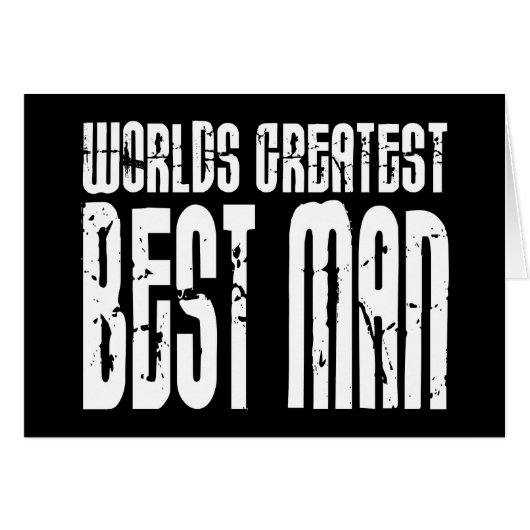 Retro Cool Best Men : World's Greatest Best Man (Front Horizontal)