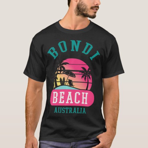 Retro Cool Bondi Beach Original Australia Beaches  T_Shirt