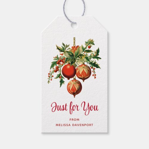Retro Cool Christmas Tree Decorations Gift Tags