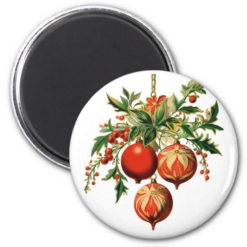 Retro Cool Christmas Tree Decorations Magnet