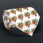 Retro Cool Christmas Tree Decorations Pattern Neck Tie<br><div class="desc">A patterned tie with a vintage style illustration. 3 red Christmas baubles surrounded by green holly and berries. Stylish retro design.</div>
