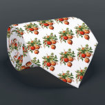 Retro Cool Christmas Tree Decorations Pattern Neck Tie<br><div class="desc">A patterned tie with a vintage style illustration. 3 red Christmas baubles surrounded by green holly and berries. Stylish retro design.</div>