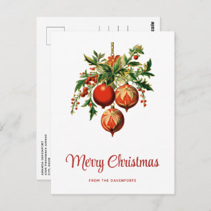 Retro Cool Christmas Tree Decorations Postcard