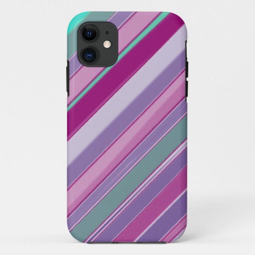 Retro cool colors stripes seamless graphic 2 iPhone 11 case