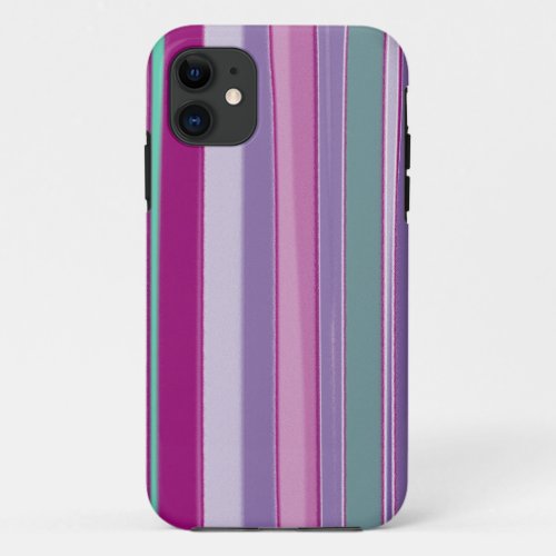 Retro cool colors stripes seamless graphic 3 iPhone 11 case