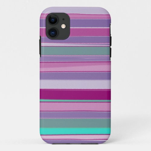 Retro cool colors stripes seamless graphic iPhone 11 case