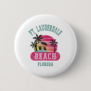 Retro Cool Ft. Lauderdale Vintage Mens Womens Fl B Button