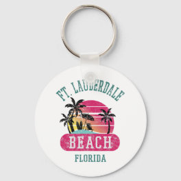 Retro Cool Ft. Lauderdale Vintage Mens Womens Fl B Keychain