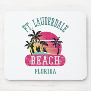 Retro Cool Ft. Lauderdale Vintage Mens Womens Fl B Mouse Pad