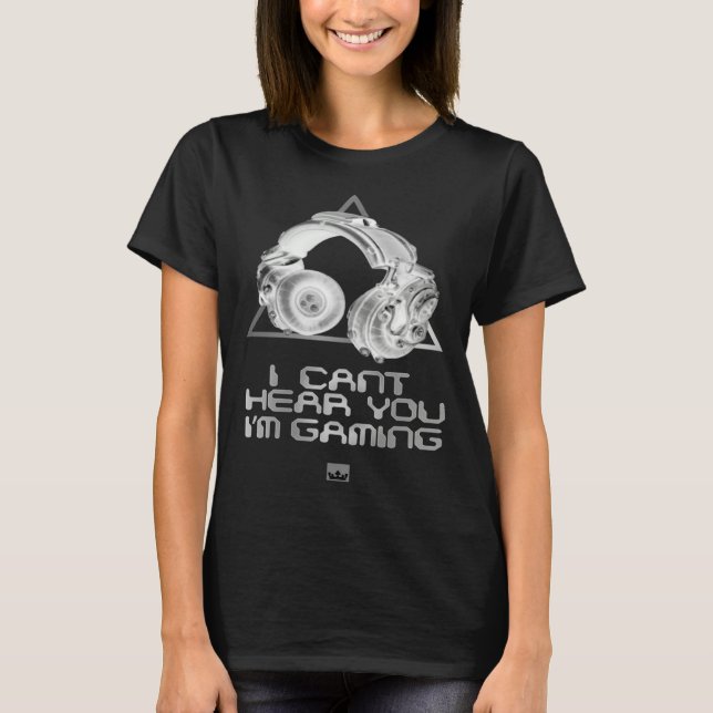 Retro Cool Funky i Can't Hear You I'm Gaming Graph T-Shirt (Front)