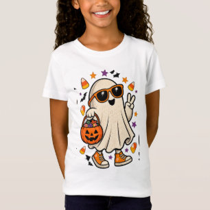 Retro Cool Ghost with Sunglasses Trick  T-Shirt