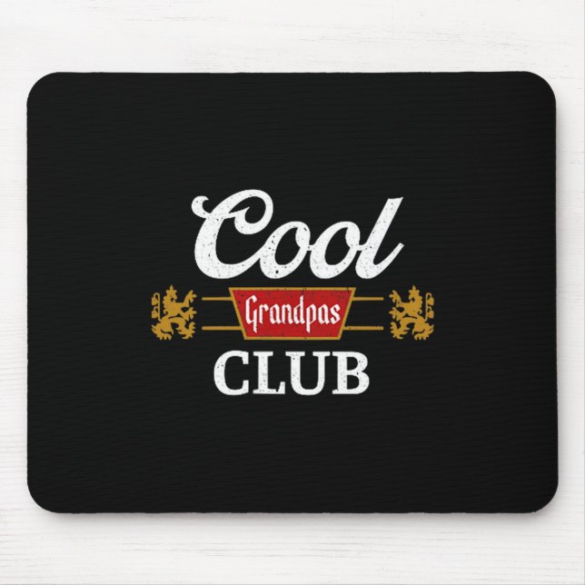 Retro Cool Grandpas Club Family Matching Father's  Mouse Pad (Front)
