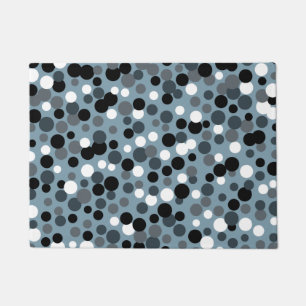 Retro Cool Gray Dots Doormat Welcome Mat Rug Gift