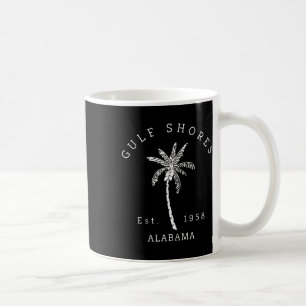 Retro Cool Gulf Shores Al Beach Palm Tree Graphic Coffee Mug