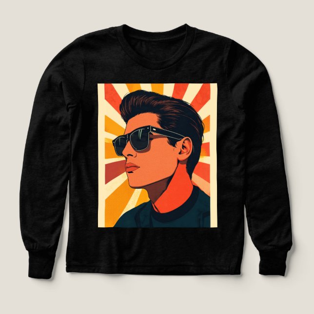 Retro Cool Guy Tri-Blend Shirts (Design Front)