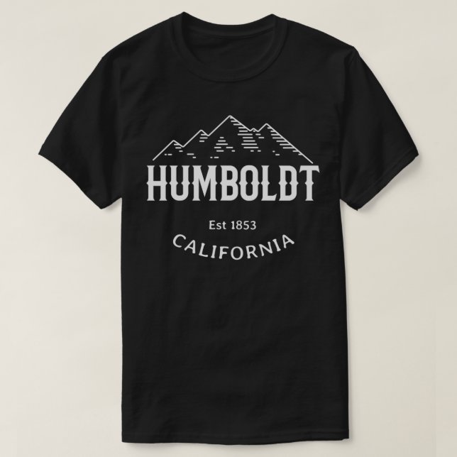Retro Cool Humboldt County California Pacific Rang T-Shirt (Design Front)