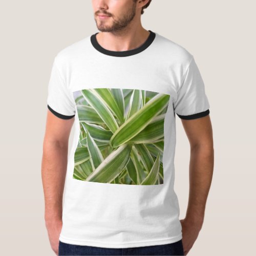 Retro Cool Mens Leaf Ringer T_Shirt