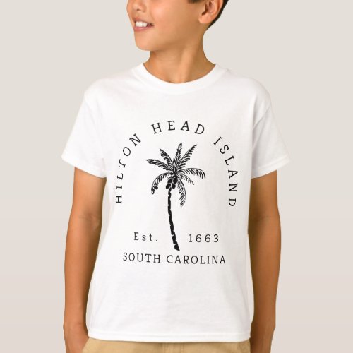 Retro Cool Original Hilton Head Island Palm Tree N T_Shirt
