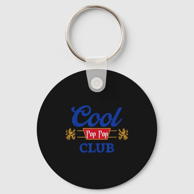 Retro Cool P P Club Family Matching Father's Day F Keychain (Front)