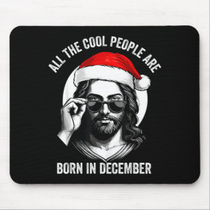 Retro Cool People Are Born In December Christian C Mouse Pad